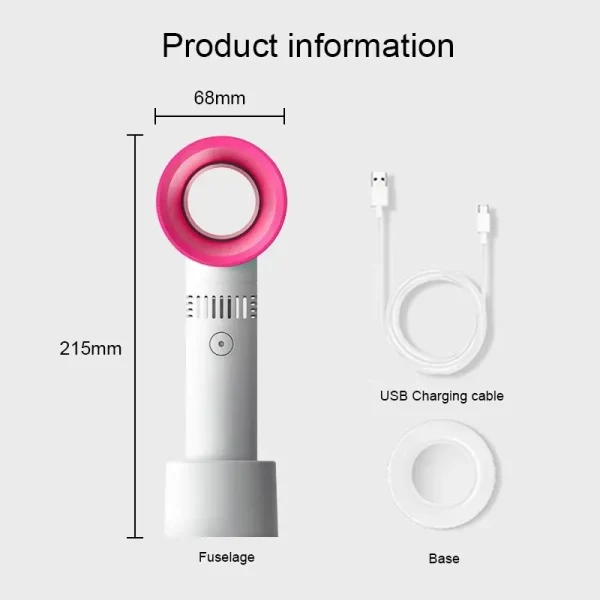 Mini Handheld Bladeless USB Eyelash Fan - Image 3