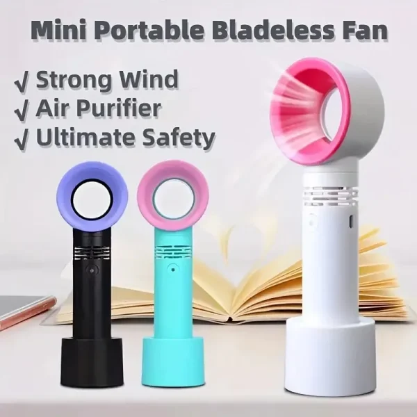 Mini Handheld Bladeless USB Eyelash Fan - Image 4